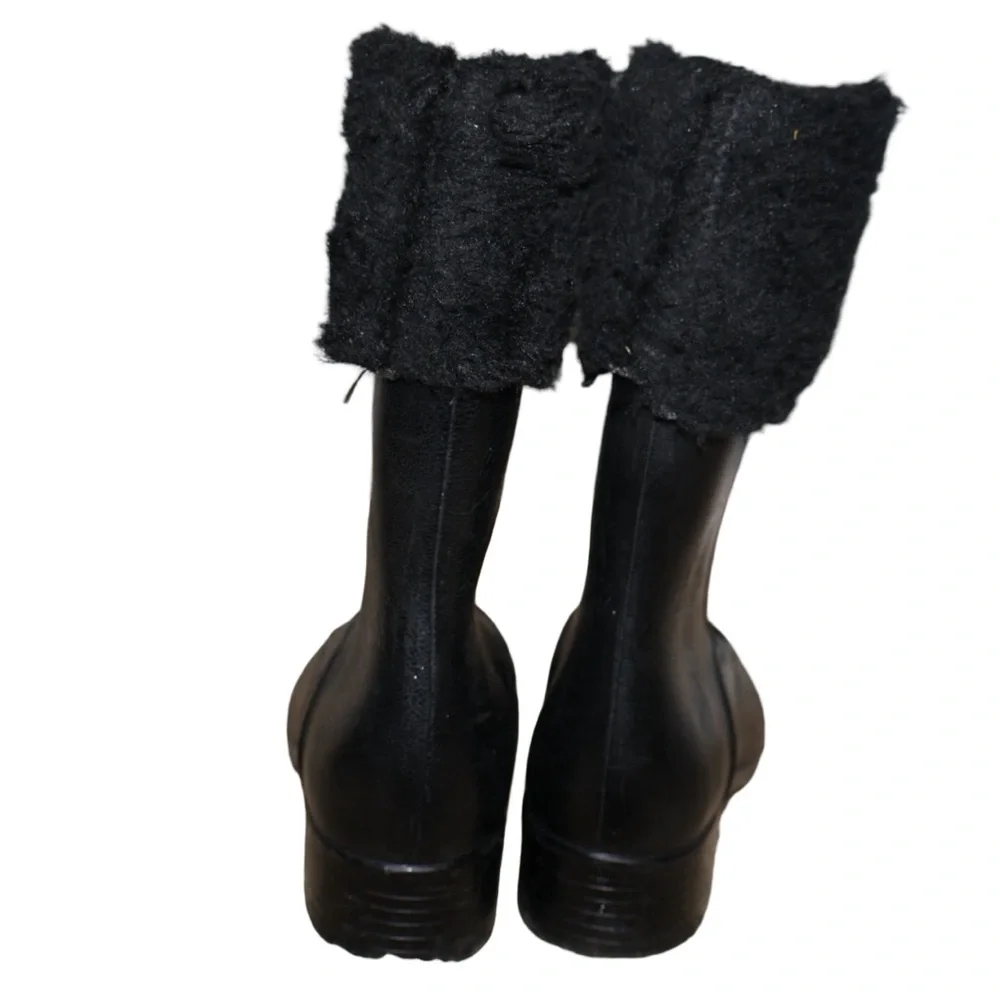 Vintage‎ 70s Waterproof black rain boots. Size 6